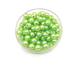 Бусины пластиковые под жемчуг 6 мм, цвет зеленый