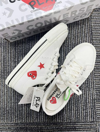 Кеды Converse One Star x Comme des Garçons Play белые низкие