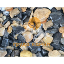 Чёрный кофе мраморная крошка галтованная, фракция 5-10 мм
