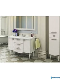 Тумба с раковиной Comforty Монако-120, цвет белый