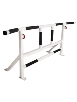 Турник настенный усиленный с 3 хватами с перекладиной для пресса белый