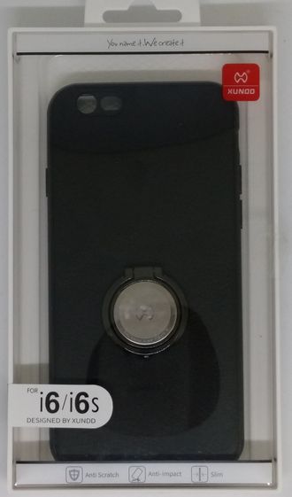 Защитная крышка iPhone 6/6S Xundd, с кольцом-держателем, черная