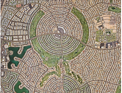 Картина обогреватель, спутниковое фото Солнечного города Аризона