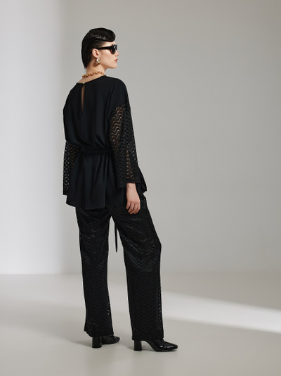 Женские комбинированные нарядные брюки