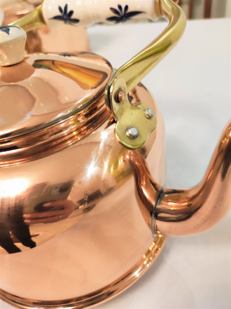 Медный чайник 2 л  с керамической ручкой Португалия (CopperCrafts) арт.7518