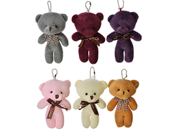 ПОДВЕСКА МИШКА ПЛЮШЕВЫЙ, 12СМ, ПОЛИЭСТЕР, СПЛАВ