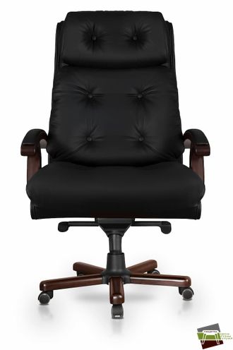 Кресло Sumon XXL, кожа/кож.зам черный