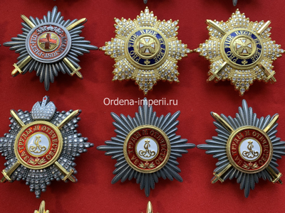 Полная коллекция полноразмерных звезд орденов Российской Империи - 40 штук без повторов! Копии LUX!