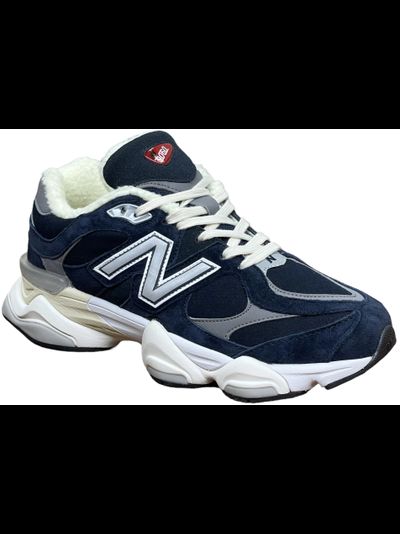 New Balance 9060 Navy White с мехом