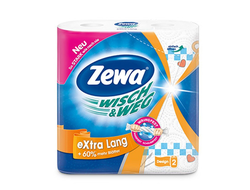 Бумажные полотенца зева Zewa "Wisсh & Weg", двухслойные, 2 рулона