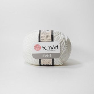 Джинс 01 55%хлопок, 45%п акр50г 160м (Турция), белый