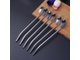 Stainless steel straw spoon   მეტალის  კოვზი - საწრუპი 6 ც