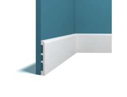 Плинтус напольный Перфект Plus P69, из дюрополимера, влагостойкий, под покраску, 2 метра