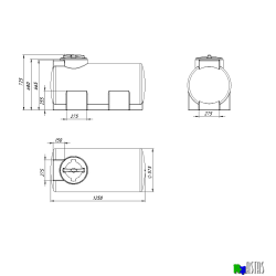 Емкость Экопром ЭВГ 350 л черная