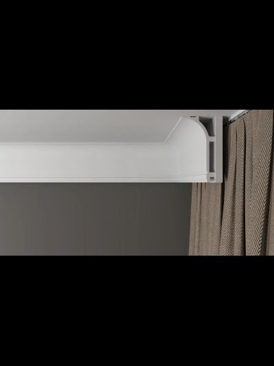 Потолочный плинтус для подсветки DECOR-DIZAYN DD520, из дюрополимера, под покраску, ударопрочный, 2 метра