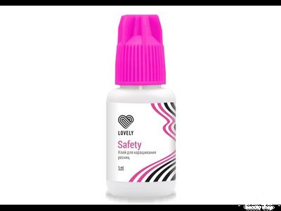 Клей чёрный Lovely "Safety" для наращивания ресниц ГИПОАЛЛЕРГЕННЫЙ 5 мл | Лавли