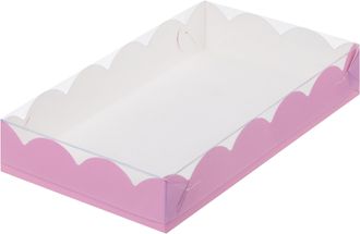 Коробка для печения/пряников с прозр. кр. (розовая), 200*120*35мм