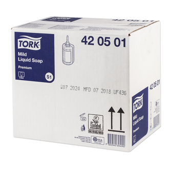 Картридж с жидким мылом одноразовый TORK (Система S1) Premium, 1 л, 421501, 420501