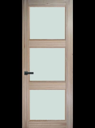 Двери из массива лиственницы ДО 3Ф под три стекла