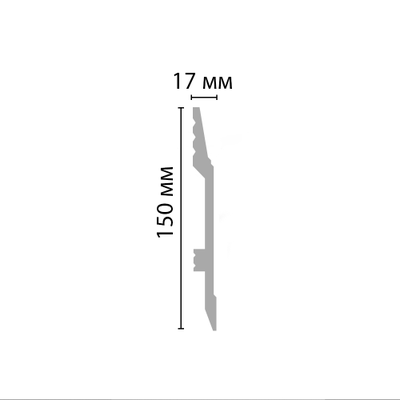 Плинтус напольный DECOMASTER D104ДМ (150*17*2000мм)