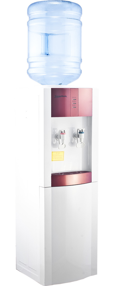 Кулер для воды Aqua Work 16-LD/EN бело-красный, с нагревом и с электронным охлаждением