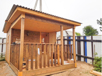 Каркасная баня 4х3 (С террасой)