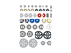!АНАЛОГ! Assortment of Gears /  Big set,  (GEAR2)