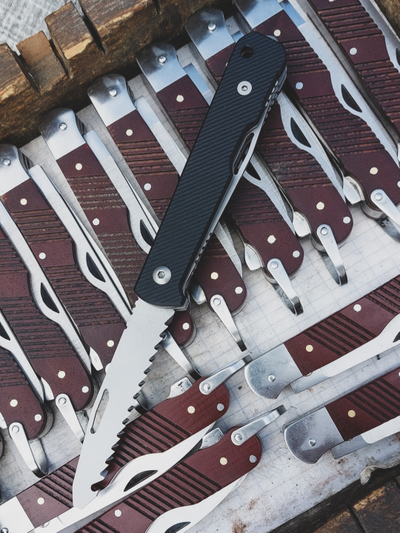 Складной нож Авиационный NEXT.  2х предметный, сталь AUS6,  рукоять G10, цвет черный