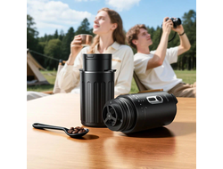 Портативная кофемашина 3в1 HOCO HX80, 15Вт, черная, 1300мАч, с аксессуарами