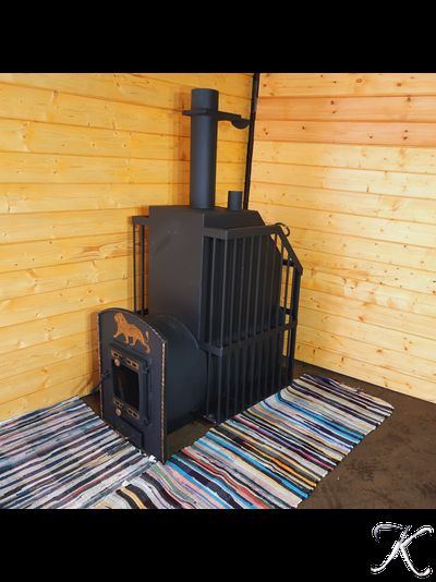 Печь банная "КАМЕНКА-34" с дверцей со стеклом