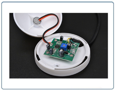 MIC-07 Высокочувствительный микрофон с АРУ для систем видеонаблюдения, подключение IP видеокамер с аудио каналом. Для использования в помещении.