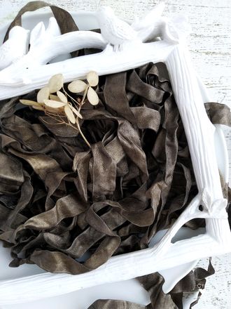 Шебби-лента Темный авокадо, SALE №38