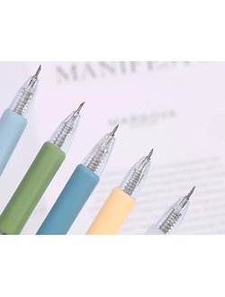 Ручка-нож канцелярский тонкий  с 5 запасными стержнями