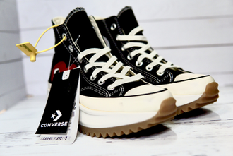 Кеды Converse Play Comme Des Garçons черные на платформе