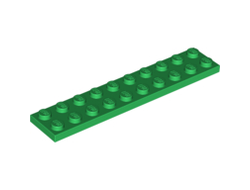 Plate 2 x 10, Green (3832 / 383228)