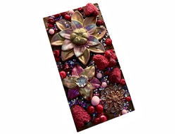 Шоколадная плитка Бельгийский шоколад 160 грамм Цветочная композиция №7