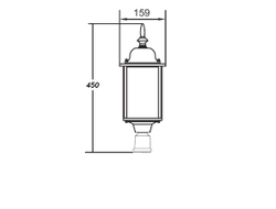 Садово-парковый светильник серии   Dublin   (189см)