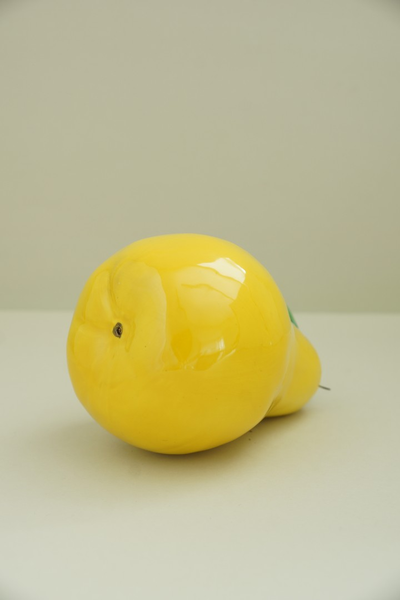 Груша с листом (жёлтая)