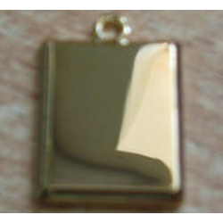 Подвеска кулон прямоугольный 18x26 мм золотистый