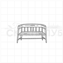 Штамп садовая скамейка