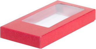 Коробка для плитки шоколада (красная), 160*80*17мм