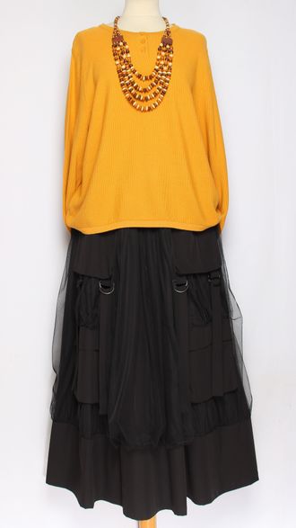 Джемпер тонкий ХЛОПОК "ТРИ ПУГОВКИ"  горчичный, голубой, красный до р.50