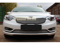 Защита радиатора KIA Cerato 2013-2016 chrome верх