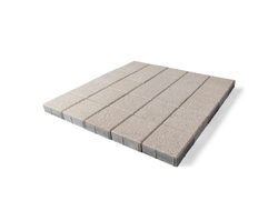 Тротуарная плитка Лувр, гранит белый 60 мм Браер