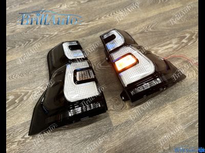 Стопы Toyota Land Cruiser Prado 150 2018+ черные светодиодные