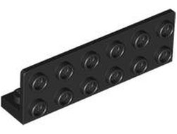 Bracket 1 x 6 - 2 x 6 Inverted with 1 x 4 Cutout, Black (5090 6458186)