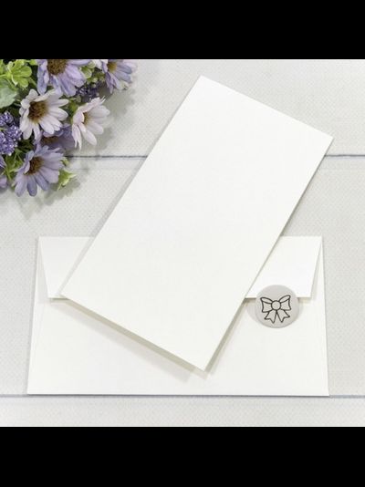 Конверт подарочный (белый), 16,9*9,4см