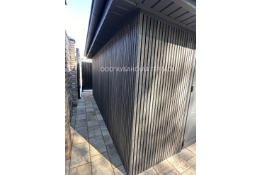 Облицовка фасада здания ДПК