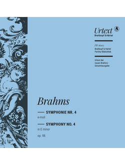 Brahms study score Symphony No. 4 in E minor Op. 98