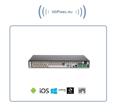 32-канальный IP-видеорегистратор на 2 жёстких диска HDD - 2 SATA (до 10 ТБ). 8x5M/16x3M/32x1080p IP камер